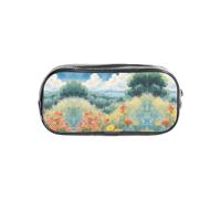 JIUTY Stagione acquerelli di erbe fiori elegante custodia trasparente con cerniera liscia, borsa multiuso per cancelleria per scuola e ufficio