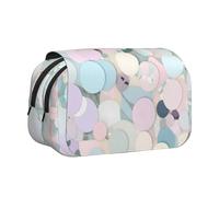 JIUTY Terrazzo Marble Pastel Printing - Astuccio per penne e matite, grande capacità, per bambini, con doppio strato, per scuola, ufficio, università, Nero , Taglia unica, Organizer per borse