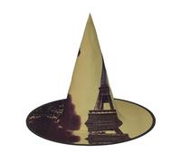 JIUTY Torre Eiffel Parigi stampa 2 pezzi Cosplay strega cappello feste Halloween cappello costume accessorio per Halloween festa