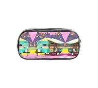 JIUTY You Make Me Happy, elegante astuccio trasparente con cerniera liscia, astuccio multiuso per cancelleria per scuola e ufficio