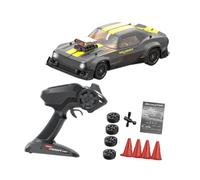 Jiuvaso 1:16 Scala Modello Giocattolo per Auto alla deriva RC per Adulti Ragazzi 4wd Veicoli Sportivi Veicolo telecomandato per Regalo di Compleanno per Le, Grigio Giallo