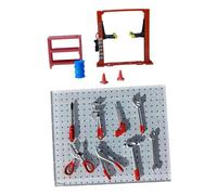 Jiuvaso 1/64 Diorama Garage Riparazione Attrezzi Mobili Contenitore Gru a portale Simulazione Display Scena Modello Modello Officina Miniatura