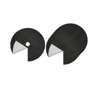 Jiuvaso 10 Pezzi Tappetini barriera per Prato Tappetino Protettivo per Alberi Facile da Usare Anello pacciamatura Copertura per Piante per Giardino, Black White L