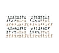 Jiuvaso 100 Pezzi Mini soldatini Figure Modello Playset Miniature Persone Collezionabili Regalo Giocattolo a Tema Gioco 2,5 cm Figurine Guerriere per Bambini