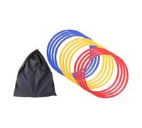 Jiuvaso 12 Anelli per Esercizi di agilità, Cerchio per velocità, Gioco di Gambe, Equilibrio, Multiuso con Borsa per Il Trasporto, Ideali per attività e Giochi, 40 Cm