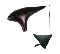 Jiuvaso 12 buche ocarinas tono puro con le dita del libro Musical Strument Strumento Ocarina per adulti per ragazzi principianti, Marrone