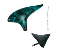 Jiuvaso 12 buche ocarinas tono puro con le dita del libro Musical Strument Strumento Ocarina per adulti per ragazzi principianti, Blu