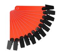 Jiuvaso 12 clip riflettenti per segnali stradali, alta visibilità, leggere, etichette, puntine da albero, supporti per cartelli stradali per la marcatura dei, Rosso