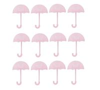 Jiuvaso 12 Pezzi Scatole Ombrello Porta Caramelle Cioccolato Bomboniere Plastica Piccole Contenitori Dolci Adatte per Regali Compleanno Shower Tavolo, Rosa