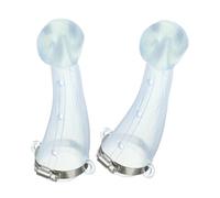 Jiuvaso 2 Pezzi Copri Corna Mucca con Clamp Regolabile Gusci Protettivi Silicone Coperture Animali Domestici Copertura Vitelli Flessibile Adatto per Azie, S