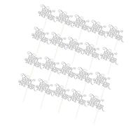 Jiuvaso 20 Pezzi Corona Topper per Torta Cupcake Bastoncini Decorativi Carta Glitterata Accessori Dolciaria Adatti per Festa Compleanno Matrimonio Battesimo, 18
