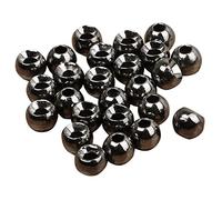 Jiuvaso 25 Perline a Sfera Scanalate per La Costruzione di Artificiali, 4 Misure, Amo Affondante, Nero, 4mm