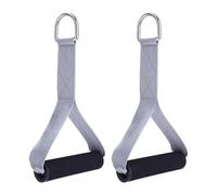 Jiuvaso 2X Maniglie per Macchine Via Cavo Maniglie per Pilates Reformer per Esercizi Attacchi per Presa in Palestra per Lavorare, Argent