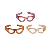 Jiuvaso 3 fasce per occhiali da donna, alla moda, creative, professionali, per copricapo, accessori per il lavaggio del viso. Foto