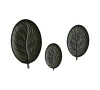 Jiuvaso 3 pezzi vassoi da portata a forma di foglia vassoi decorativi eleganti piatti da portata versatili di stoccaggio per pane ristorante casa, Nero