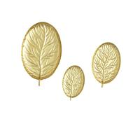 Jiuvaso 3 pezzi vassoi da portata a forma di foglia vassoi decorativi eleganti piatti da portata versatili di stoccaggio per pane ristorante casa, Oro