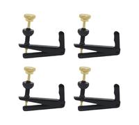 Jiuvaso 4 accordatori di precisione per violino per una facile accordatura, in metallo di, realizzati a mano, forniture creative, antiruggine, Nero