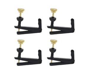 Jiuvaso 4 accordatori di precisione per violino per una facile accordatura, in metallo di, realizzati a mano, forniture creative, antiruggine, Nero