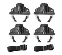 Jiuvaso 4 pezzi morsetti a granchio per box da tetto auto adatti a guide scanalate per viaggi essenziali resistenti universali con 2 cinghie