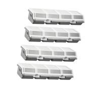 Jiuvaso 4x Organizer per viti, organizer per riporre oggetti, 4 scomparti, contenitori, scatole, custodie per piccoli oggetti, chiodi, bulloni, dadi, officine, Grigio