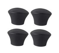 Jiuvaso 4X Pomelli per coperchi di pentole universali con Manico in Legno, Impugnatura di Ricambio per coperchi di pentole, a Cottura, per stufati, per, Nero