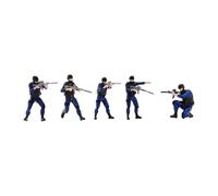 Jiuvaso 5 Pezzi 1:64 Modellino di Uomo Figura in Miniatura Persone in Miniatura Ornamento Posa Scena Figure in Resina dipinte a Mano Diorama Layout