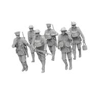 Jiuvaso 6 Pezzi di Soldati Britannici, Modelli di Figure in Miniatura, Statuette di Persone, Ornamenti in Resina Non Verniciata per Giochi, Artigianato, Scene, 3 Cm di Altezza