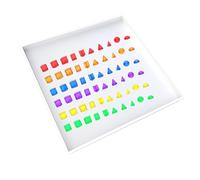 Jiuvaso 60pc Solidi geometrici Building Building colorati Manipoli di smistamento 3D colorati Blocchi geometrici traslucidi
