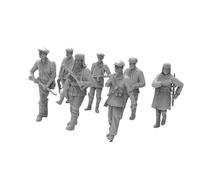 Jiuvaso 7 Pezzi di Modelli di Soldati, diorami, Oggetti di Scena in Resina, Miniature di Persone, Statuette per Il Layout del Treno, Giardino delle, 3 Cm