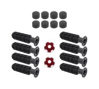 Jiuvaso 8 Pezzi Table Football Hands Hands Components, Non Slip, Facile da installare Accessori per Il Calcio da Calcio Manici di Palla, Calcio Rosso Scuro