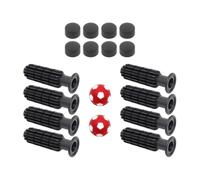 Jiuvaso 8 Pezzi Table Football Hands Hands Components, Non Slip, Facile da installare Accessori per Il Calcio da Calcio Manici di Palla, Football Rosso Brillante
