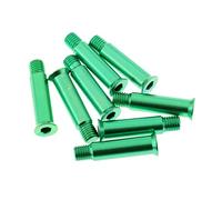Jiuvaso 8 Pezzi Viti Assi Pattini Roller Bulloni Pattini Spilli Pattini Roller Ruota Pattini Inline Realizzati in Alluminio Leggero Adatti per Pattinatori, Verde, 34 mm