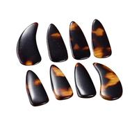 Jiuvaso 8x plettri per dita Guzheng per bambini, plettri per dita cinese, accessori per strumenti a corda, chiodi Guzheng per bambini dai 3 ai 5 anni, Marrone