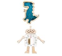 Jiuvaso Accessori per La Lavagna Interattiva : Robot, Timer, Dinosauro con Paillettes per Lo Sviluppo Del Pensiero Logico Spaziale, Ideale per Bambi, Stile a, Taglia unica