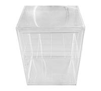 Jiuvaso Acrylic Clear Display Case di archiviazione Cestino impilabile Scheda di stoccaggio a Prova di Polvere Showcase for Collectibles Wallet Souvenir