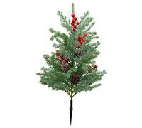 Jiuvaso Albero Artificiale con Decorazione a picchetto da Terra, Facile da installare, pianta realistica, picchetto da Giardino Artificiale per Cortile, Pigne di Bacche Rosse