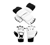 Jiuvaso Attrezzatura da Combattimento per Taekwondo e Karate, Fasce per Le Mani, Guanti a Mezze Dita, polsiere protettive per Uomini e Donne, M