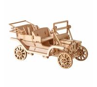 Jiuvaso Auto Educativa di Assemblaggio Modello Auto d'Epoca Puzzle in Legno Giocattolo Fai da Te per Bambini Principianti Attività Condivisa Genitori Figli