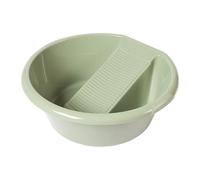 Jiuvaso Bacinella per lavare vestiti, tinozza per la casa con asse per lavare integrata per magliette, biancheria intima, pantaloni e calzini, Verde
