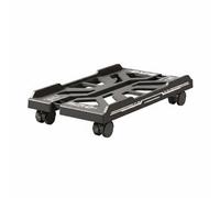 Jiuvaso Base per Computer Supporto Torre Pc Carrello Case Portatile Stand Ruote Scorrevoli Bordo Anti Caduta Ventilazione Dal Pavimento Struttura in Regolabile Adatta a Postazione Gaming, Nero
