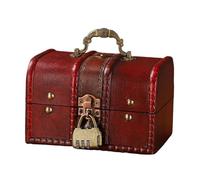 Jiuvaso Baule del tesoro in legno da collezione Decorazione da tavolo Regalo Gioielli fatti a mano Organizzatore Portagioie in legno, Style C