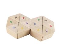 Jiuvaso Blocchi di Legno da Abbinare, Giocattoli educativi per Lo Sviluppo e Creativo in casa, Ideali per la Prima Infanzia.