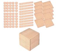 Jiuvaso Blocchi di Legno Fai da Te con Base Dieci, Materiali Manipolativi per La Matematica, Giochi di Matematica per La Prima Infanzia, Pacchetto C