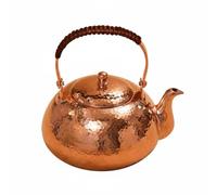 Jiuvaso Bollitore in Rame Teiera Pentola Caraffa Realizzata in Rame Ispessito con Calore Uniforme E Verso Preciso Adatto a Casa Cerimonia Del Tè Ambiente Pacifico, Rame, Rame Colore Originale