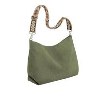 Jiuvaso Borsa a tracolla ed elegante in velluto a coste che va a fare shopping durante il Ringraziamento, Verde