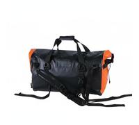 Jiuvaso Borsa da Impermeabile Borsa Duffel Borsa da Viaggio Borsa da Trasporto Sacca Stagna in PVC con Apertura a Rullo E Spallaccio Regolabile Adatta per, Multicolore, Nero E Arancione, 66L