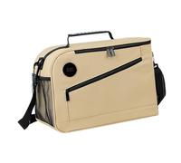 Jiuvaso Borsa Termica Isolante, Grande capacità, Riutilizzabile, Resistente, Ideale per Campeggio, con indicatore di Temperatura, Cachi