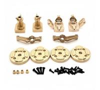 Jiuvaso Brass Car Kit Upgrade Assale in Ottone per Auto Radiocomandata 1/12 con Sterzo Contrappesi per Abbassare E Proteggere La Trasmissione Adatto a Fuoristrada Arrampicata su Roccia Modellismo