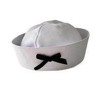 Jiuvaso Cappello da Marinaio, Cappello da Capitano della Marina per Festival, mascherate e spettacoli teatrali, Bianco