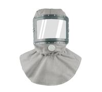 Jiuvaso Cappuccio Antisabbia Cappuccio Protezione Cappuccio Lavoro Cappuccio con Schermo Chiaro in Vetro E Tela Chiusura a, Cappuccio Per Sabbiatura Impermeabile Con Doppia Lente In PVC